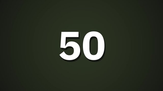 Numbers Counting Down 4K Seamless Countdown Timer Animation for Video and Digital Displays