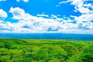 栃木県那須町　那須高原展望台から見た風景