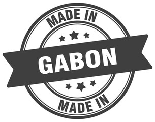 Obraz premium Made in Gabon round sign. Made in Gabon stamp.