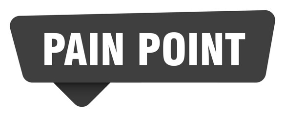 pain point black sign isolated on transpatent background. pain point sticker