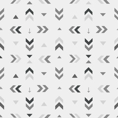 Abstract Geometric Seamless Pattern with Arrows and Triangles
