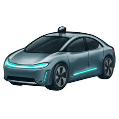 samochód elektryczny w futurystycznym stylu — pojazd nowej generacji bez kierowcy