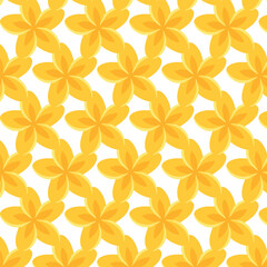 Yellow floral vector illustration featuring a seamless pattern of stylized flowers arranged in a harmonious layout, ideal for backgrounds, textiles, and decorative designs