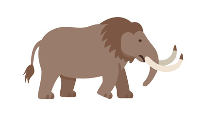 Obraz premium Prehistoric Woolly Mammoth Vector Illustration