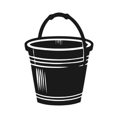 A clean, empty metal trash bin is an isolated object on a white background, ready for your creative projects