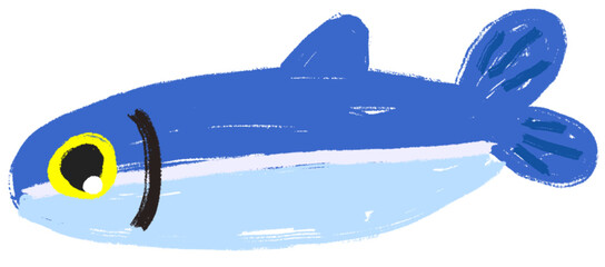 fish in the sea drawing cute