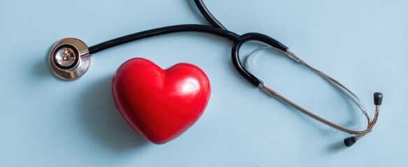 The heart and stethoscope symbolizing love and healthcare connection.