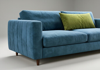 blue sofa isolated on white