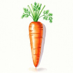 Carrot in Watercolor Style