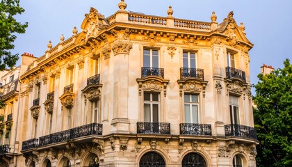 Fototapeta premium Ornate European building facade