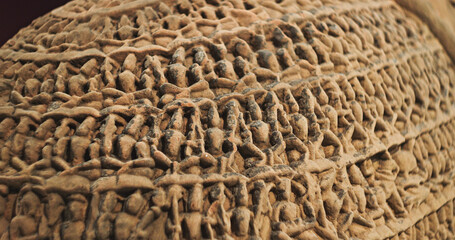 Close-up View On Varaha - Colossal Boar Is Third Incarnation Of Lord Vishnu. Varaha and His Consort Bhumi. Varaha Is Depicted As Boar Or In Anthropomorphic Form, With Boar's Head And Human Body