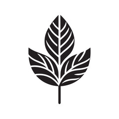 Elegant Leaf Logo Vector Silhouette Design Featuring Minimalist Botanical Art, Eco-Friendly Nature Symbol, Modern Branding Emblem, Organic Identity Icon, Decorative Greenery Outline, Perfect for Creat