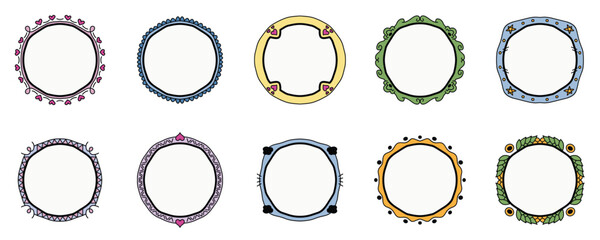 Artistic Hand Drawn Vector Sketch Border