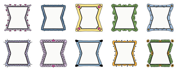 Artistic Hand Drawn Vector Sketch Border