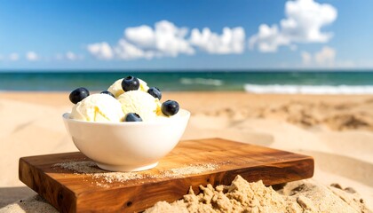 Obraz premium Fresh ice cream on a beach