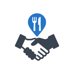 Restaurant partnership icon