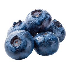 Obraz premium Close-up cluster of plump blueberries, glistening with water droplets