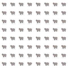 Cute Sheep Seamless Pattern Background