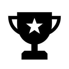 Trophy icon vector illustration for achievement award success and champion competition design element