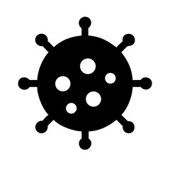 Illustration of a black coronavirus virus cell covid pandemic disease health medical science 90