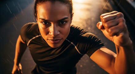 Motivational Close Up of a Person Making a Challenge Accepted Gesture With a Powerful Stance