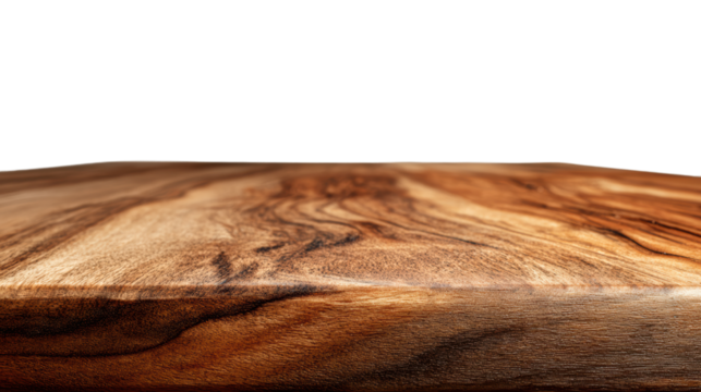 Wooden table surface with rich, detailed grain showcasing craftsmanship and natural beauty.