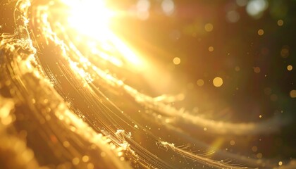 Golden wave of sunlight
