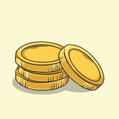 Stack of Gold Coins Financial Wealth and Prosperity