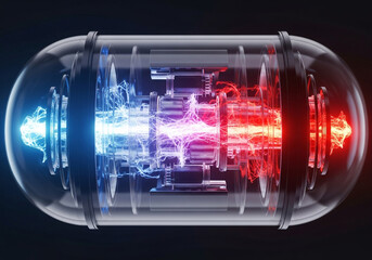 Machine energy core reactor power generator technology science innovation research future concept design 3d