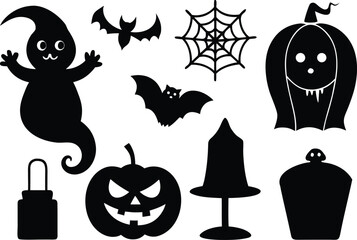 set of halloween elements