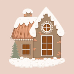 Delightful Christmas Gingerbread House With Festive Decorations and Candy Canes