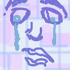 泣く人　シュール　抽象