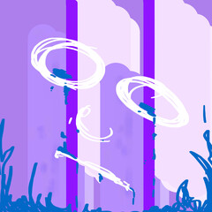 泣く人　シュール　抽象