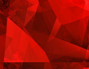 Abstract geometric pattern of deep red polygons