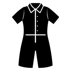 Naklejka premium Clean Black Romper Outline Design