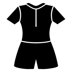 Clean Black Romper Outline Design