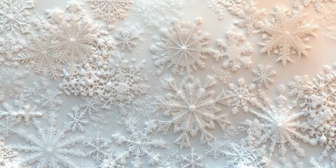 Delicate frosty patterns on a soft pastel background showcasing intricate natural ice crystals