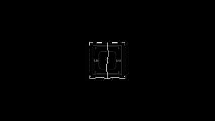 Futuristic Digital Soccer Field HUD Animation with Dynamic Tracking Elements and Abstract UI Graphics on a Black Background - Powered by Adobe