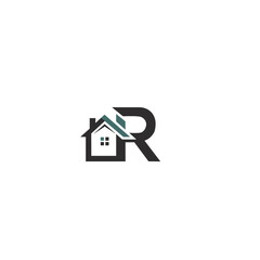 Summit Realty Logo With Modern House And Letter R Design