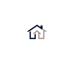 Real estate logo with modern house design
