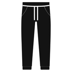 Clean Black Joggers Vector