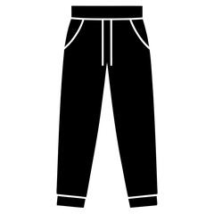 Clean Black Joggers Vector