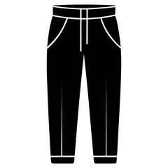 Clean Black Joggers Vector