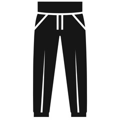 Clean Black Joggers Vector