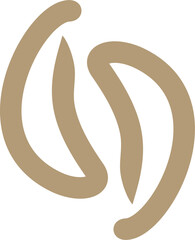 minimalist coffee beans illustration