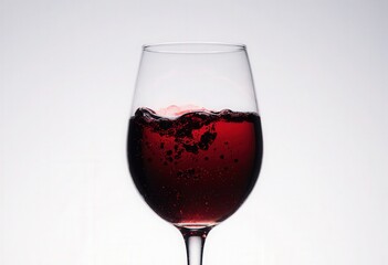 Wine glass with red wine