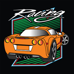 vector illustration of a sports car