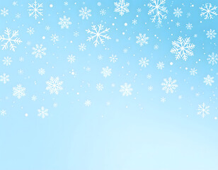 Snowflakes gracefully falling, creating a serene winter scene with a gentle gradient of color