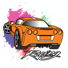 retro car vector illustration