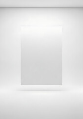 Simple White Square Panel with Smooth Surface.